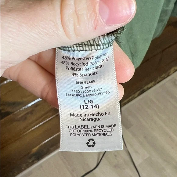 Time and Tru Olive Knit Top Tunic Length- L - Picture 5 of 5